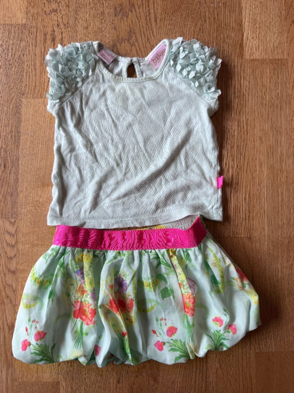 Baker by Ted Baker Infant Girls Outfit Floral Bubble Skirt Size 0-3 Months